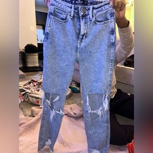 Hollister ripped blue jeans super cute size w23